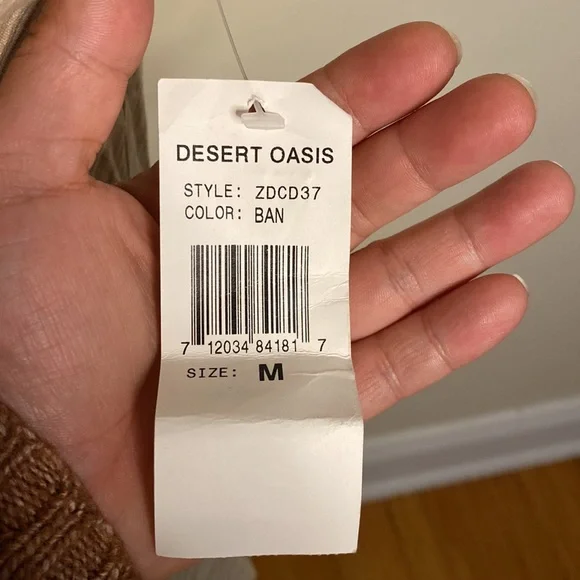 David Dart Collection NWT Desert Oasis Sleeveless Striped Top Blouse Size Medium - Picture 7 of 7